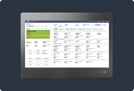 Graphical user interface displaying an application with the text _1403 m_ and _watwwa._ The interface includes various computer icons and multimedia design elements