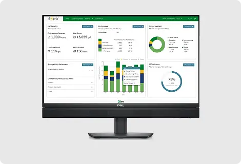 A graphical user interface displaying numerical values and icons on a flat panel display, resembling a screenshot from multimedia software